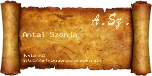 Antal Szonja névjegykártya